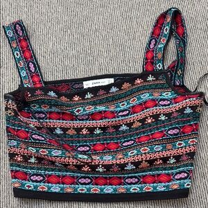 Zara Vibrant Striped Crop Top